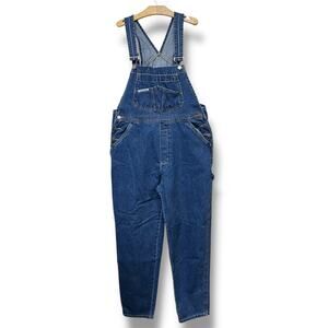 Vintage 80s Overalls Blue Denim London London Carpenter Cotton Size L